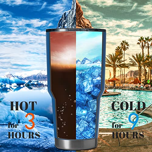 HASLE OUTFITTERS 30oz Double Wall Vacuum Insulated Stainless Steel Travel Mug - Dark Blue