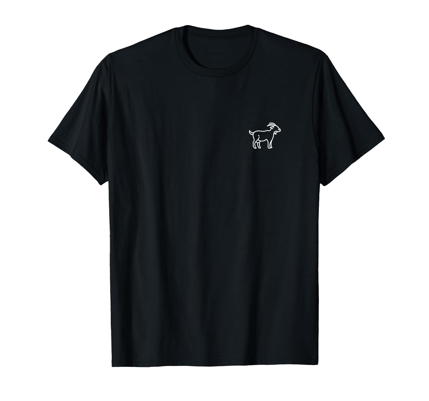Goat Animal Badge Patch Line Art Icon Outline Gift T-Shirt Small