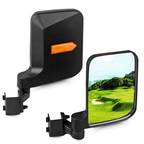 UNIGT Golf Cart Side Mirrors Compatible with Club Car EZ-GO Yamaha and Others No-Drilling Needed Universal Mount to 0.75"-1.0" Windshield Tube