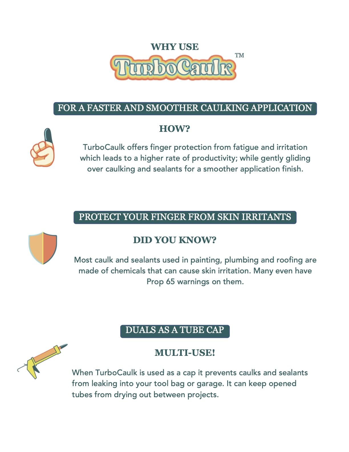 Caulking Applicator Tool for Professional Lines - Smooth Finish Every Time - No Mess, Easy Clean | 2-in-1 Reusable Universal Fit Wearable Tool