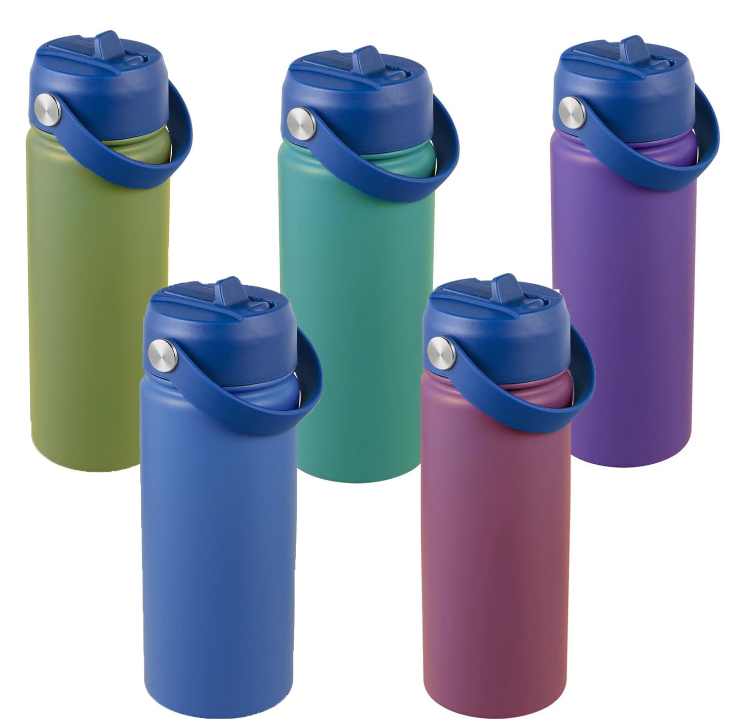 LLCJYYCY Lids with Straw for Hydroflask Wide Mouth 20 32 40 oz, Flex Straw Lid Fit for Hydro Flask Sports Water Bottles, Flexible Handle Replacement Lid,BPA Free(Dark Blue)