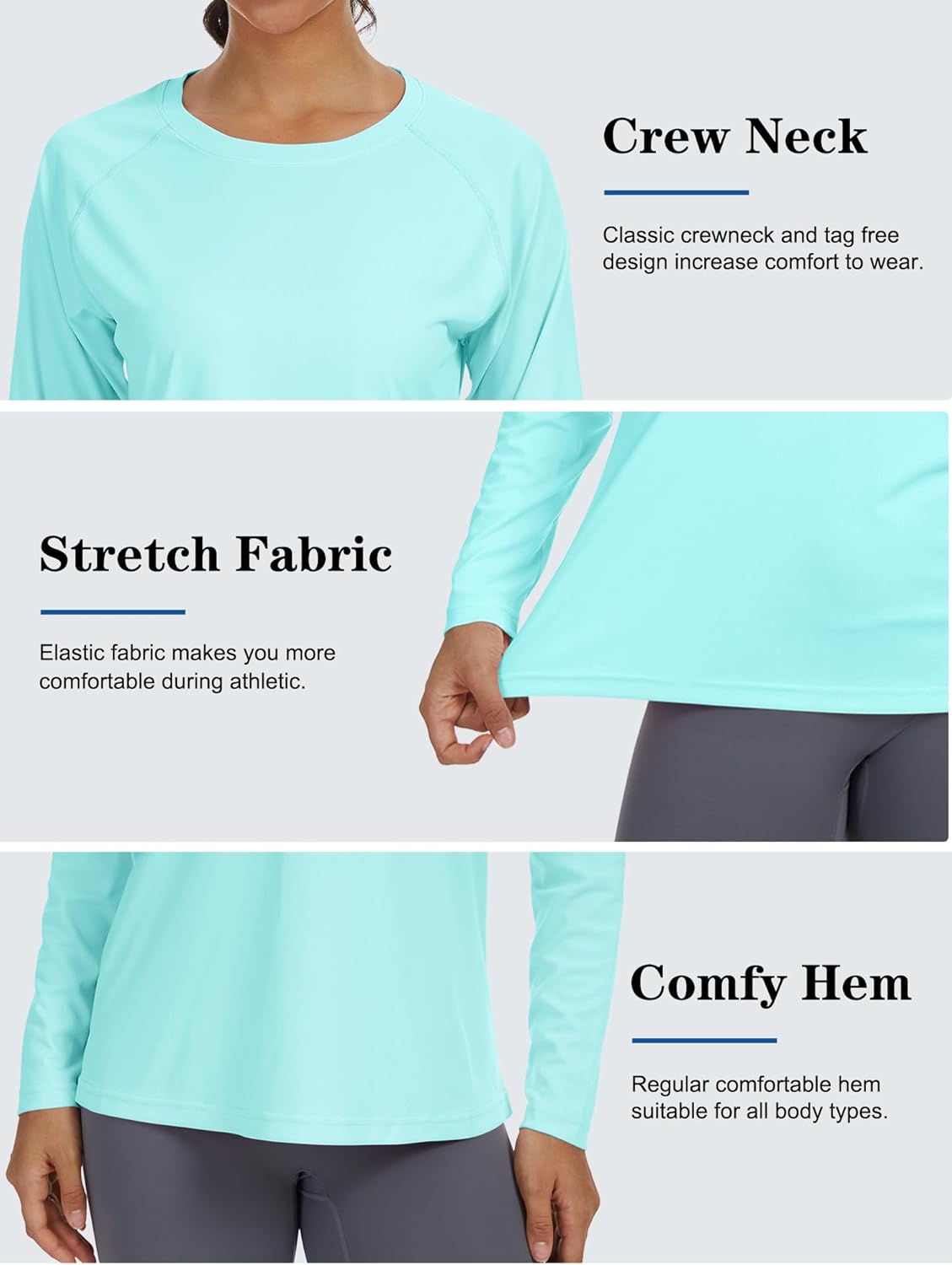 Skiennix Women's Sun Shirt - UPF 50+ Long Sleeve UV Protection Top for Hiking & Running