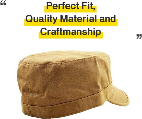 KBETHOS Cadet Army Cap - Everyday Military Style Hat with Stash Pocket | Versatile & Stylish