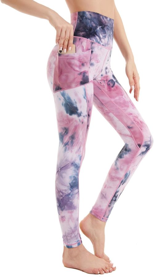 Devirld Women's High Waisted Leggings - Tummy Control with Pockets for Yoga & Gym Workouts