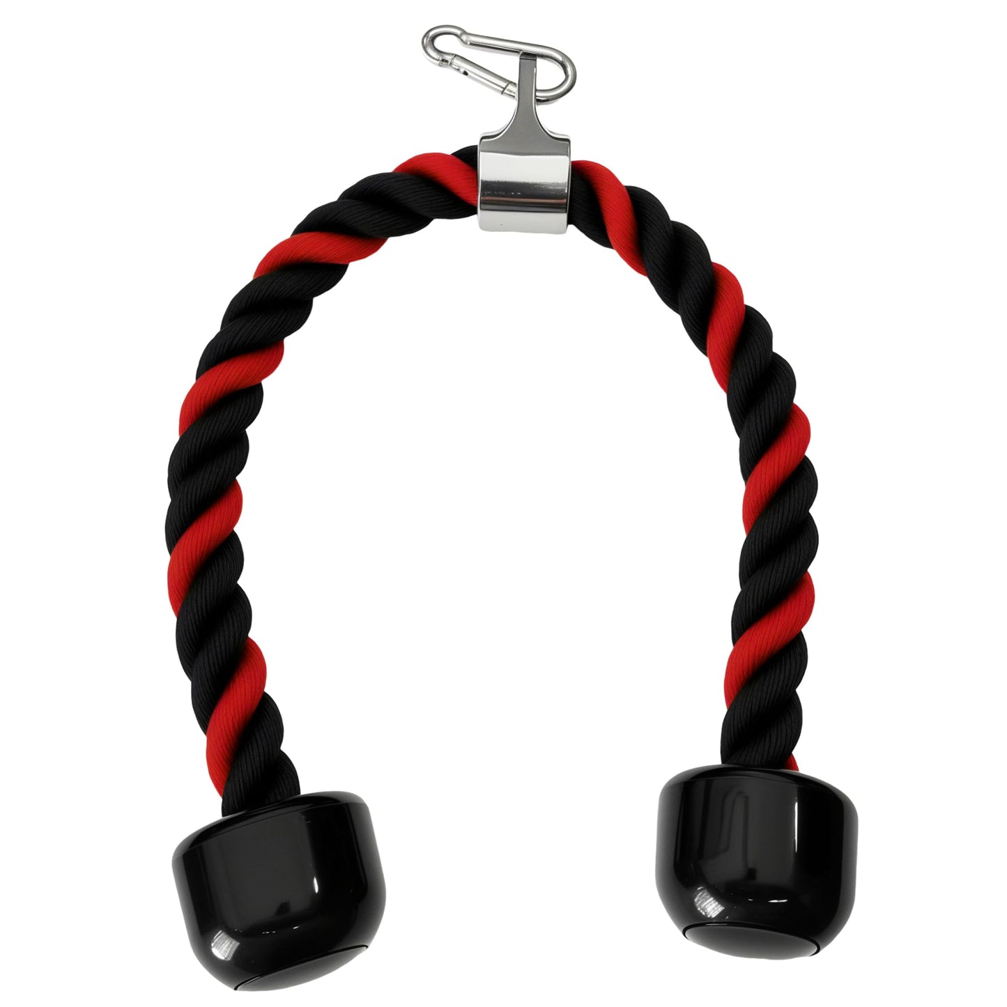 qibylift Deluxe Tricep Rope Pull Down - 27 Inch/14 Inch Rope Length, Easy to Grip & Non Slip Cable Attachment (RedMix)