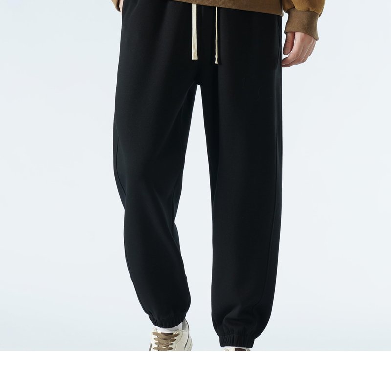Wulasford Mens Athletic Sweatpants with Pockets, Drawstring Workout Gym Joggers Pants for Men Running Jogging & Lounge Black
