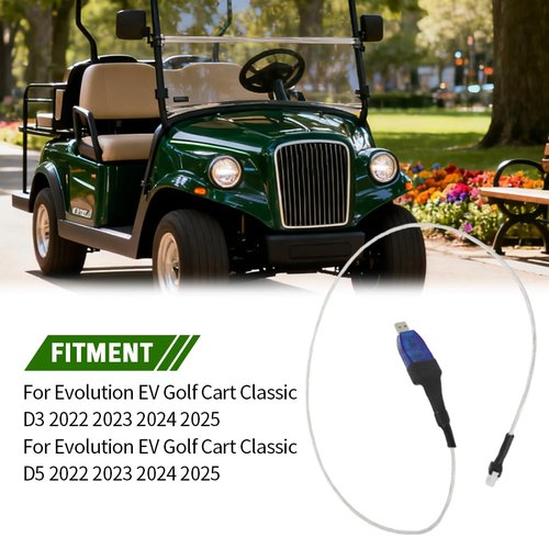 AUTOVIC 3.5' USB Programming Cable for Evolution EV Golf Cart Classic D3 D5 2022-2025