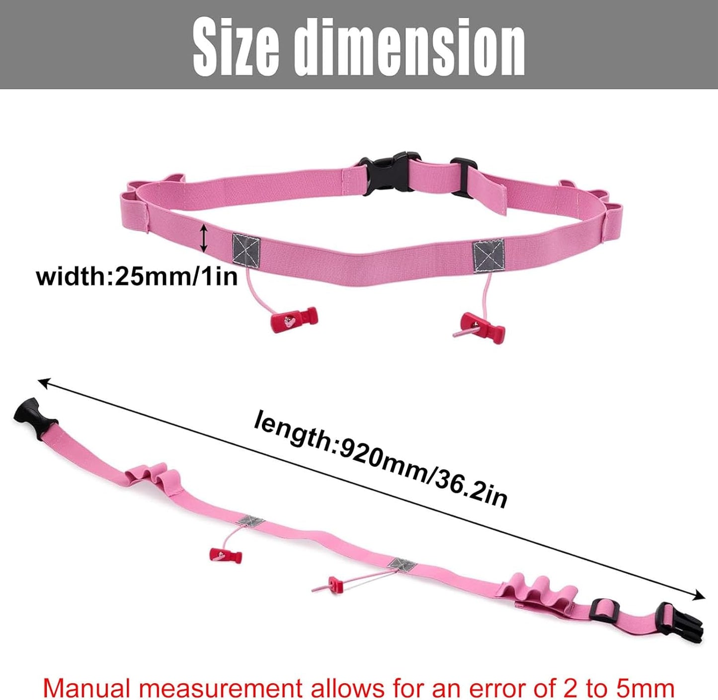 Skiennix Race Number Belt - Adjustable, Comfortable Fit for Runners | Lightweight & Durable Design