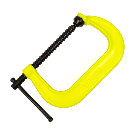 Wilton Hi-Vis C-Clamp, 6-1/16" Opening, 4-1/16" Throat, 6600 Lbs. Clamping Force (Model 406-SF)