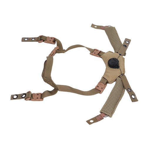 Helmet Chin Strap, Adjustable Tactical Helmet Dial Suspension System Chin Strap for, MICH, Wendy, Universal Comfort Helmet Accessory Replacement with Bolts and Screws (Mud Color)