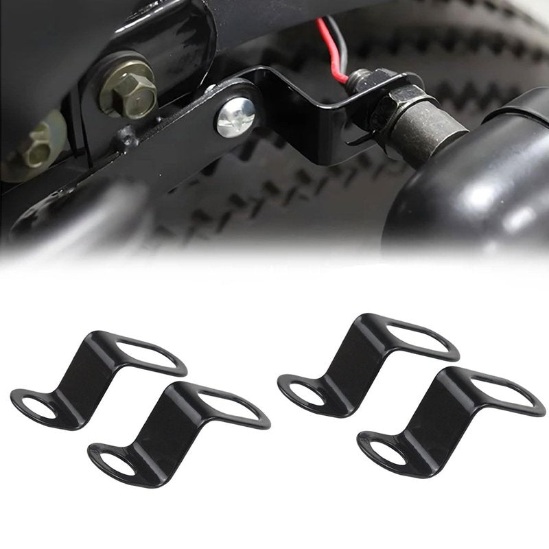 4 PCS Motorcycle Turn Signal Mounting Brackets, Motorcycle Turn Light Support Holder Stand，12mm Hole Indicator Relocation Bracket, L Shape Shock Brackets Metal Holder for Harley, Honda, Suzuki