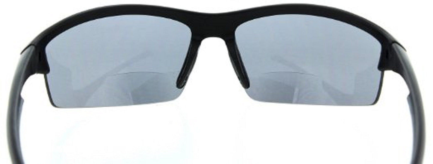 Incredible Bargains 2 Pair The Foster Bifocal Sun Reader Sport and Wrap Around Reading Sunglasses, Black +2.00