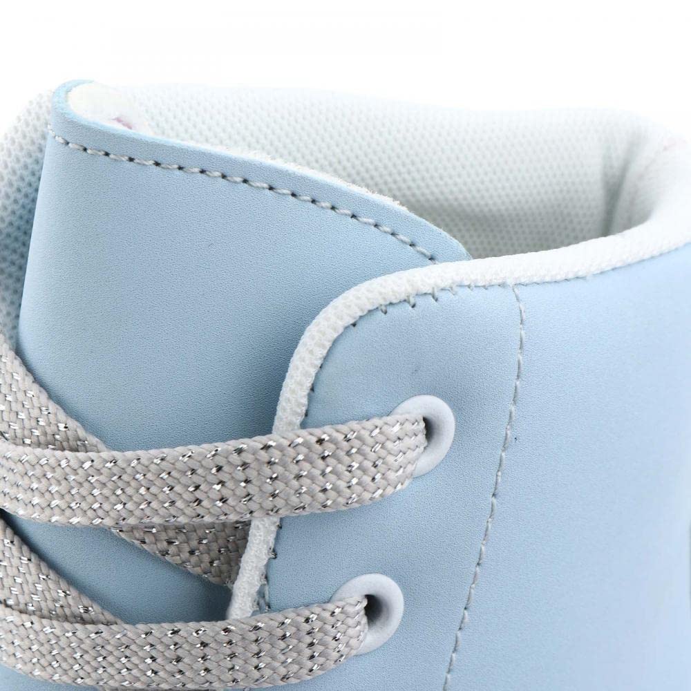 XUDREZ Women's SkyBlue Frosted Material Roller Skates, Classic Double-Row High-top Skates for Beginner, Indoor Outdoor Use (US:8)