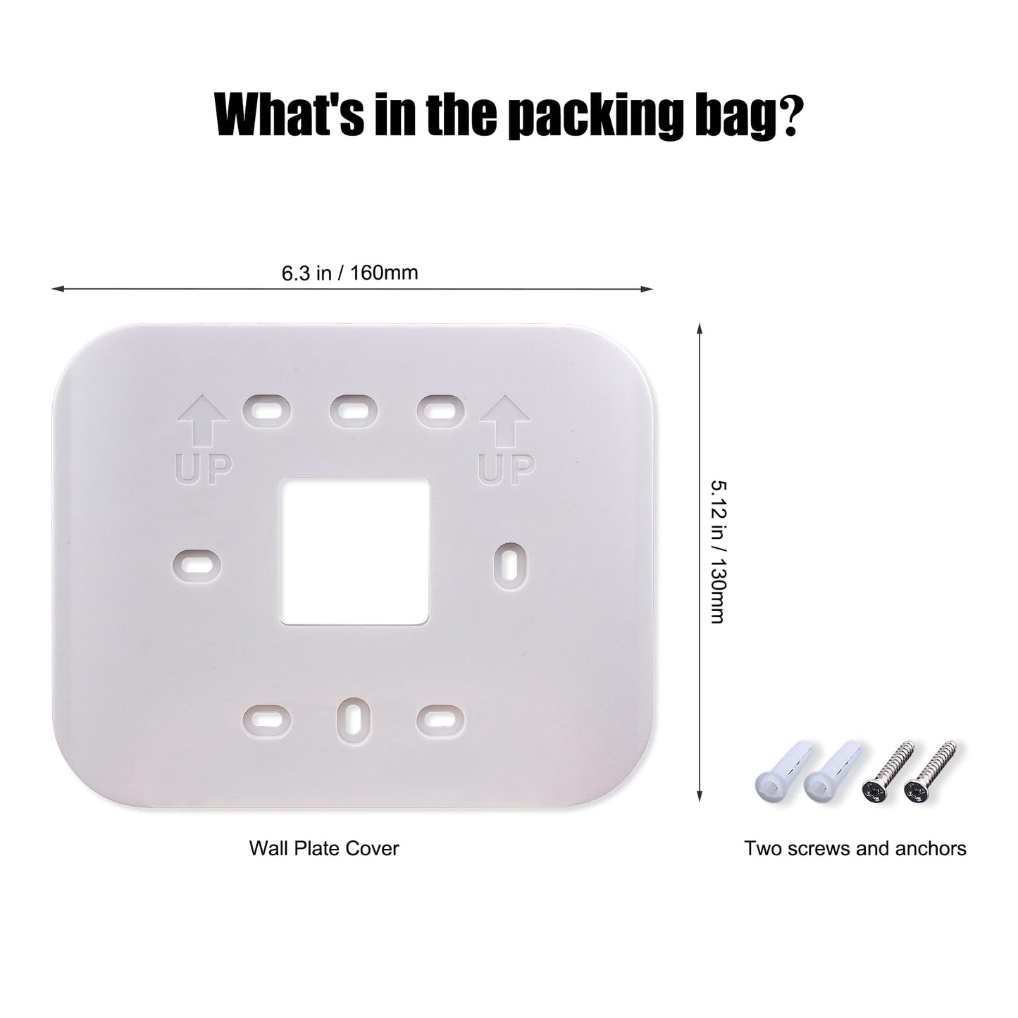 Suuwer Wall Plate Cover 6.3"L x 5.12"H x 0.2"D，Made for the Suuwer Thermostat