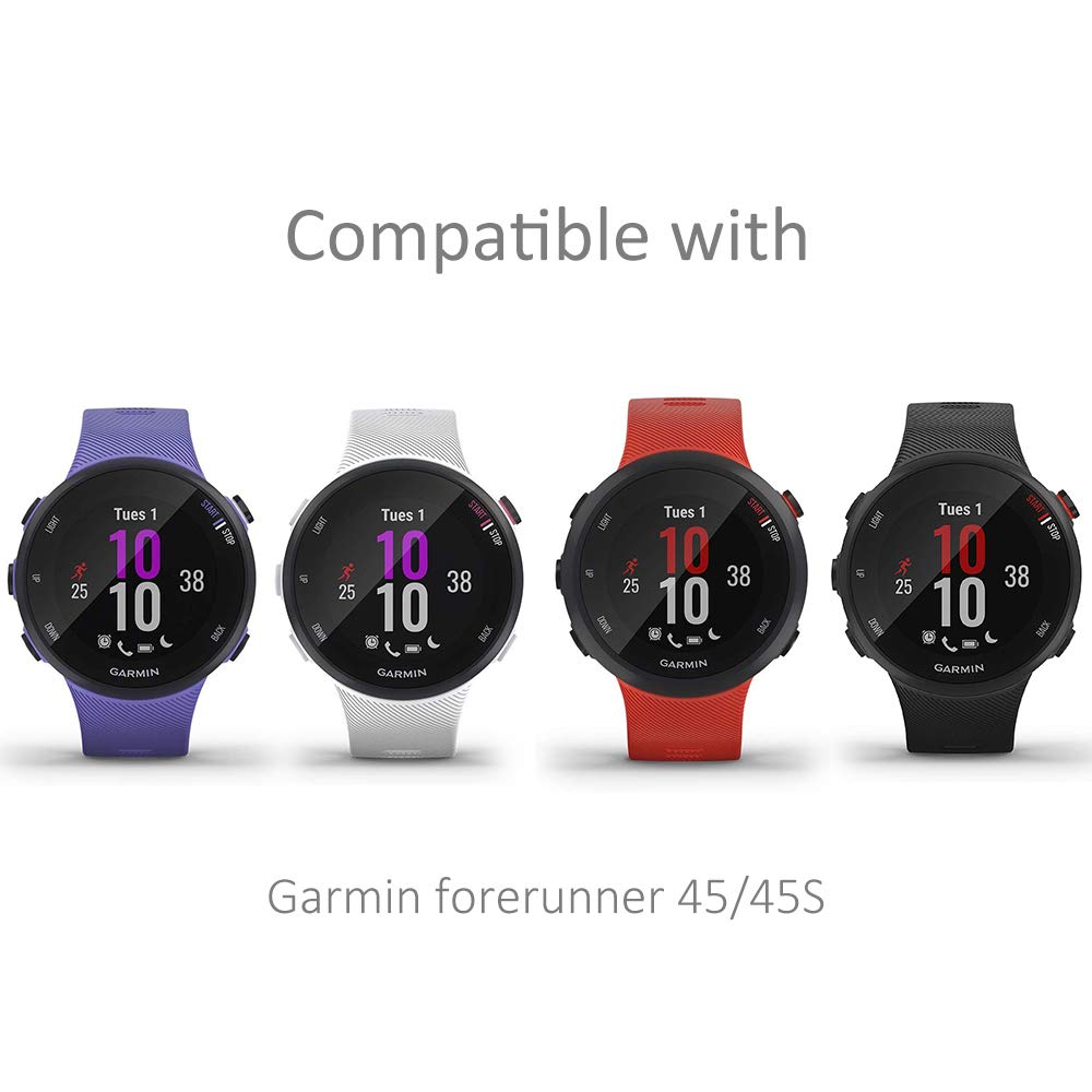 Watchband Compatible with Garmin forerunner 45/45S Replacement Bands - Woven Nylon Strap with Hook and Loop - Regular (23#)