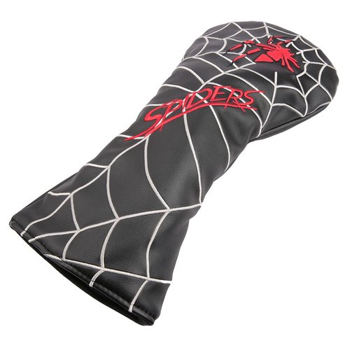 Golf Builder 4pcs/Set Spider Embroidery Black Golf Club Driver Fairway Wood Hybrid Head Covers 1 3 5 UT Covers