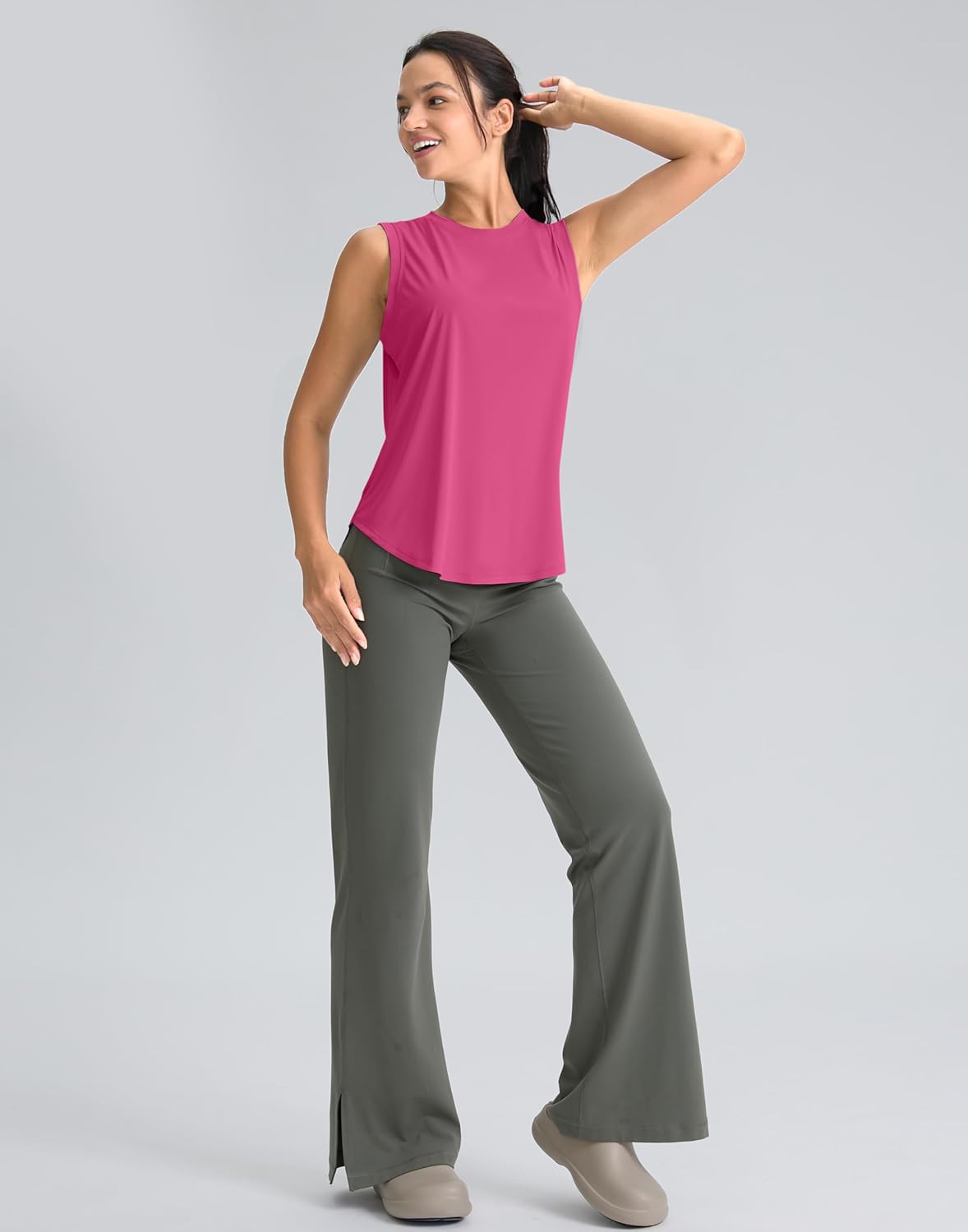SANTINY Women's Athletic Tank Tops - Breathable Lightweight Yoga & Tennis Shirts | Perfect for Running