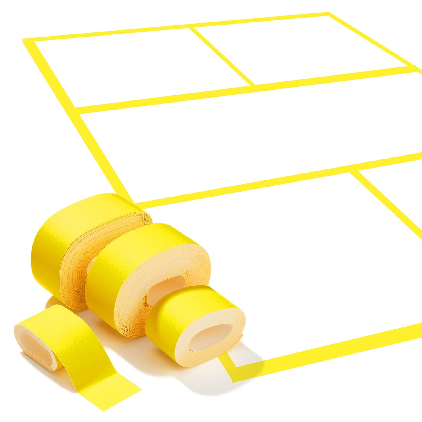 Pickleball Court Marking Kit | Pre-Measured Court Lines for Outdoor/Indoor Portable Pickleball Court | Tape Court Flooring | One Time Use