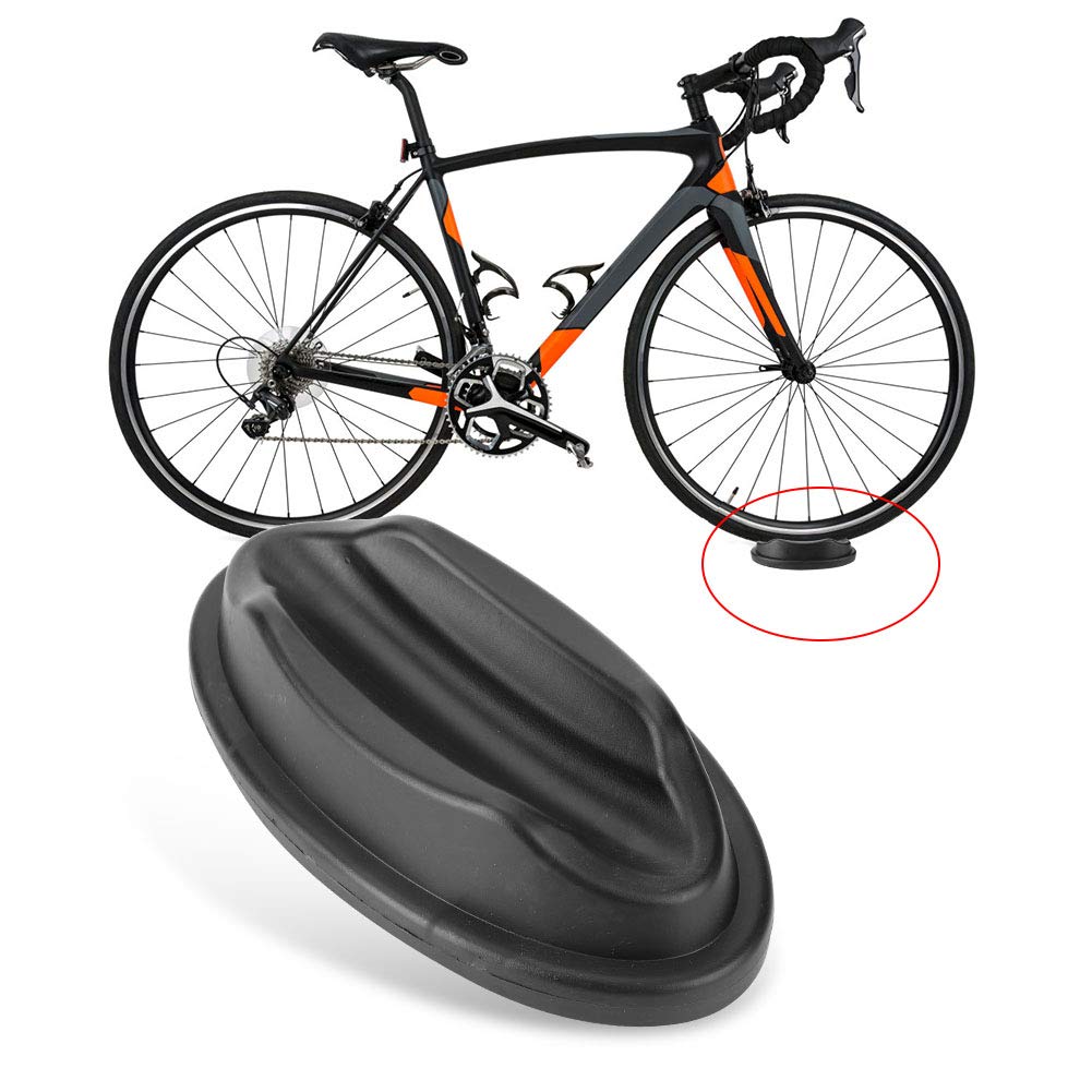 HilBeliFU Anti Slip Bike Front Wheel Block, Plastic Trainer Wheel Block, Portable Bike Trainer Front Wheel Stand for Indoor Mountain, Road Bikes, 9.1x4.7x2.2in