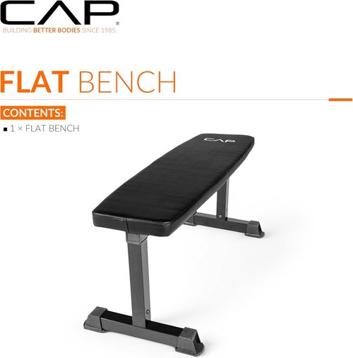 Cap Barbell Flat Weight Bench - Durable Design for Home Gym | Color Series Options Available