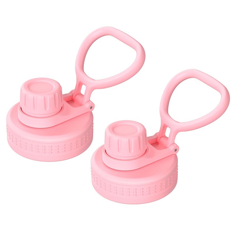 Prurex Spout Lid for Hydro Flask 12 16 18 22 32 40 64oz Wide Mouth Water Bottle,Replacement Lid for Hydroflask,Thermoflas,Iron Flask Wide Mouth Bottles (Pink, 2 Pack)