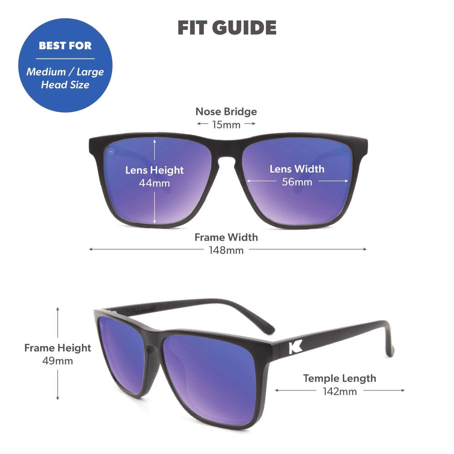 Knockaround Fast Lanes Sport Polarized Lightweight Sunglasses for Men & Women - UV400 Protection - Running