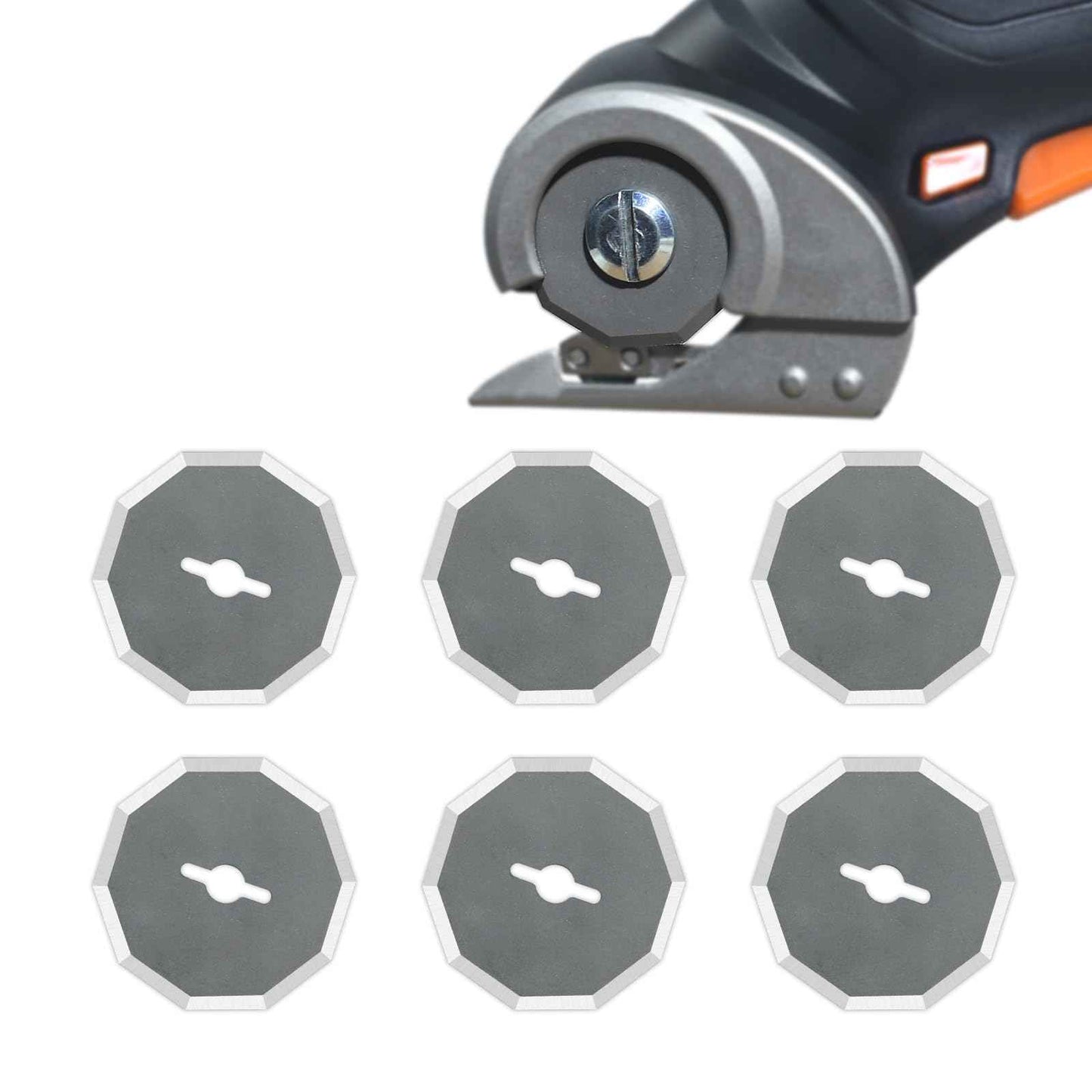 Replacement Blades Compatible with Worx Wx082l 4v Zipsnip Cordless Electric Scissors, WA2300 Replacement Rotary Blades Fit RC2600K,RC2601, RC2602, WX080L, WX081L (6 Pcs)