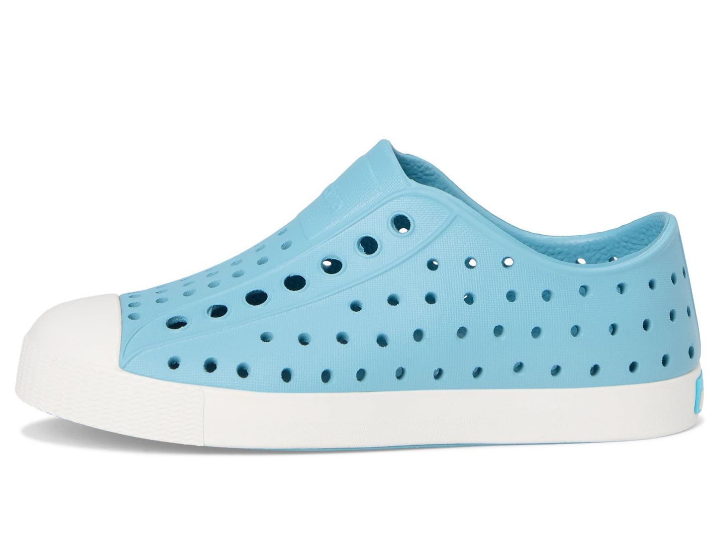 Native Shoes Unisex-Kids Jefferson Sneakers, Flux Blue/Shell White, 4 Toddler