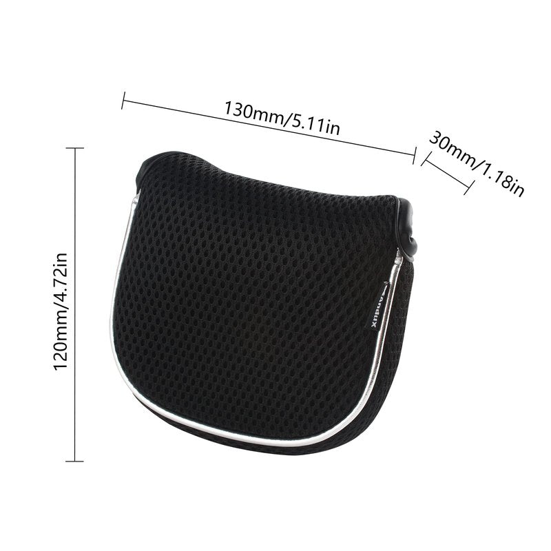 Andux Mesh Heel-Shafted Mallet Putter Cover Golf Putter Head Covers Black, Square MT/TG14