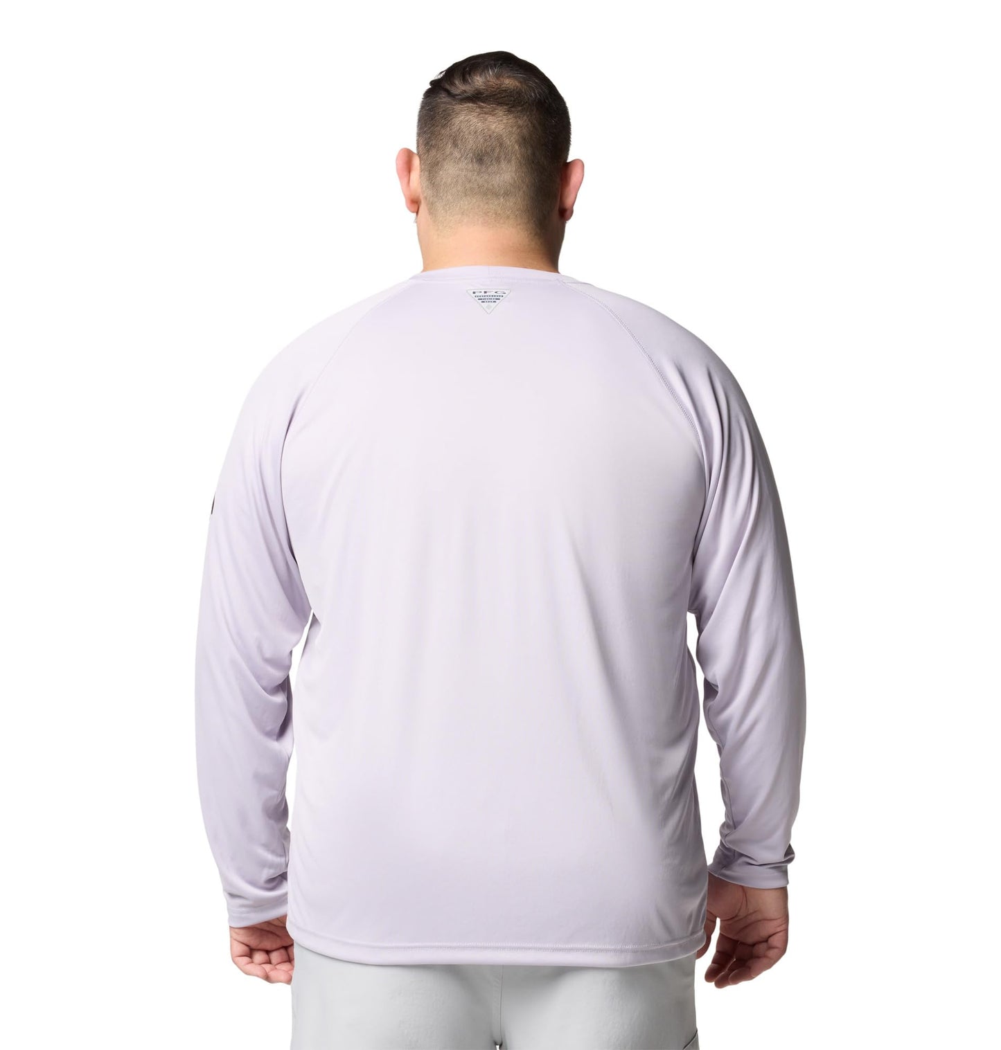 Columbia Men's PFG Terminal Tackle Long Sleeve Fishing Shirt, Lavender Pearl/Black Logo, X-Large