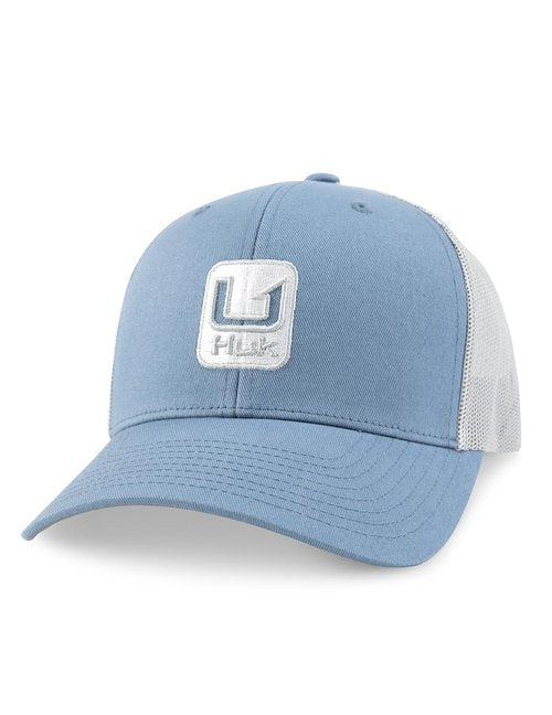 HUK - Mens Trucker Hat, Anti-Glare Snapback Fishing Hat for Men, Quiet Harbor, One Size