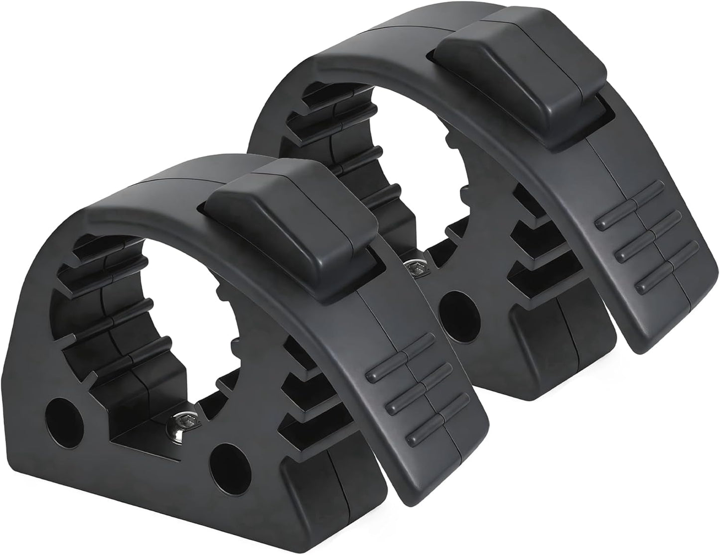 MusixiA Truck Shovel Holder - Quick Release Rubber Clamp Grip Mount Kit | Fits 1"-1.5" Roof Racks, 2 Pcs