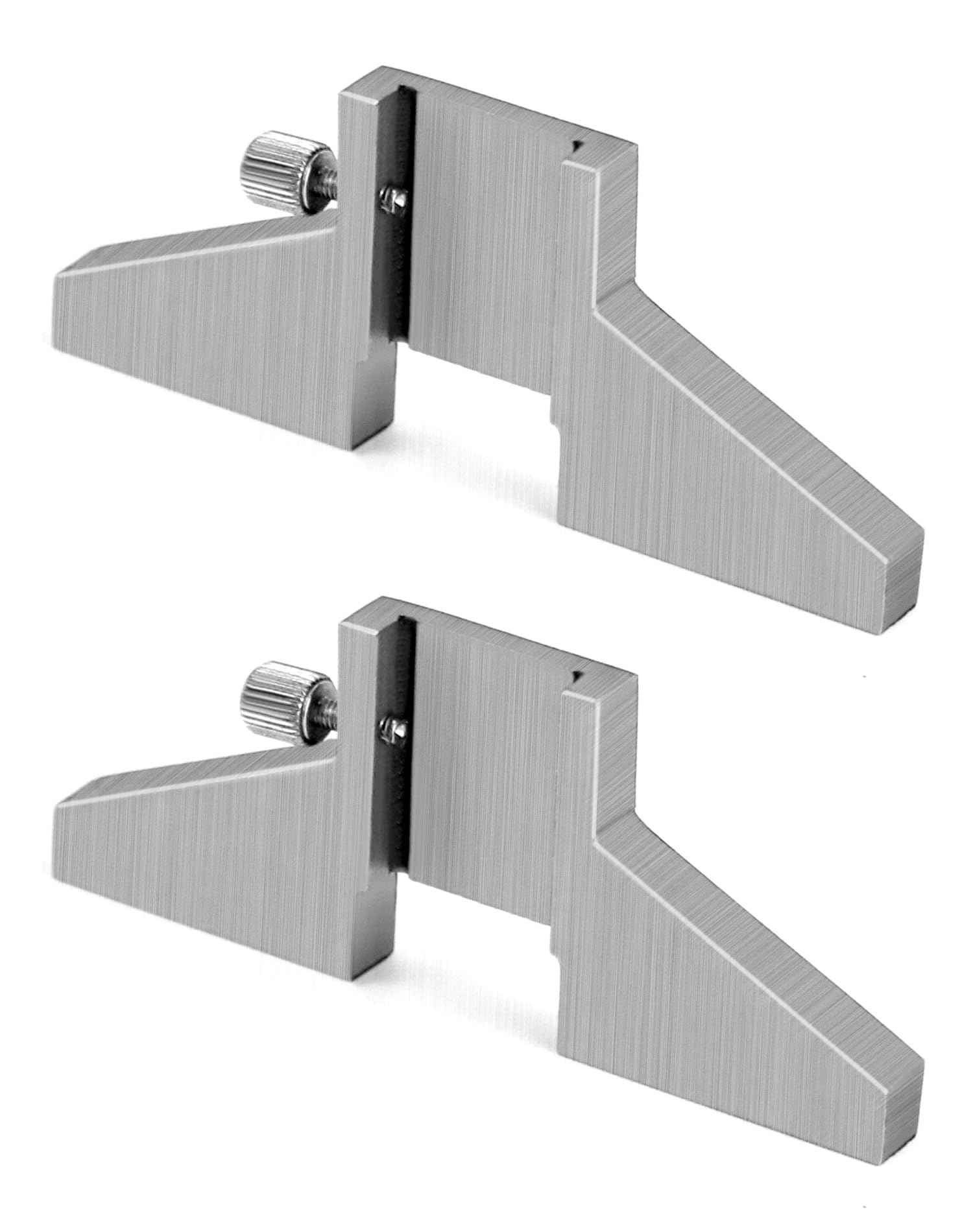 QWORK 2 Pack Caliper Depth Base Carbon Steel T-Bar Attachment for Dial/Digital/Vernier Calipers 4", 6", 8", 12"