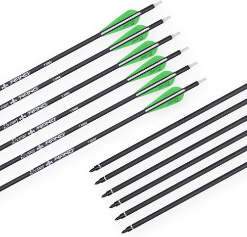 Archery Bow Carbon Arrows - Hunting Target Practice with Removable Tips | 26, 28, 30 Inch, Spine 500, 6PCS/12PCS