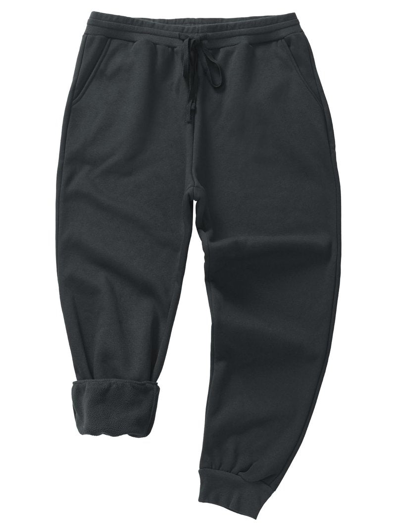 Weintee Women's Plus Size Petite Fleece Pants Sweatpants for Winter 3X Dim Gray