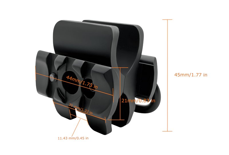 Shotgun 12Ga Single Extra Shell Holder, Caddy, Extra Round, Match Sever W/3M Tape Shotgun Barrel Clamp Mount w/Built 2-Side 3-Slot Picatinny Rail Mount (6 PCS Gasket Silicone Elastomer Included)