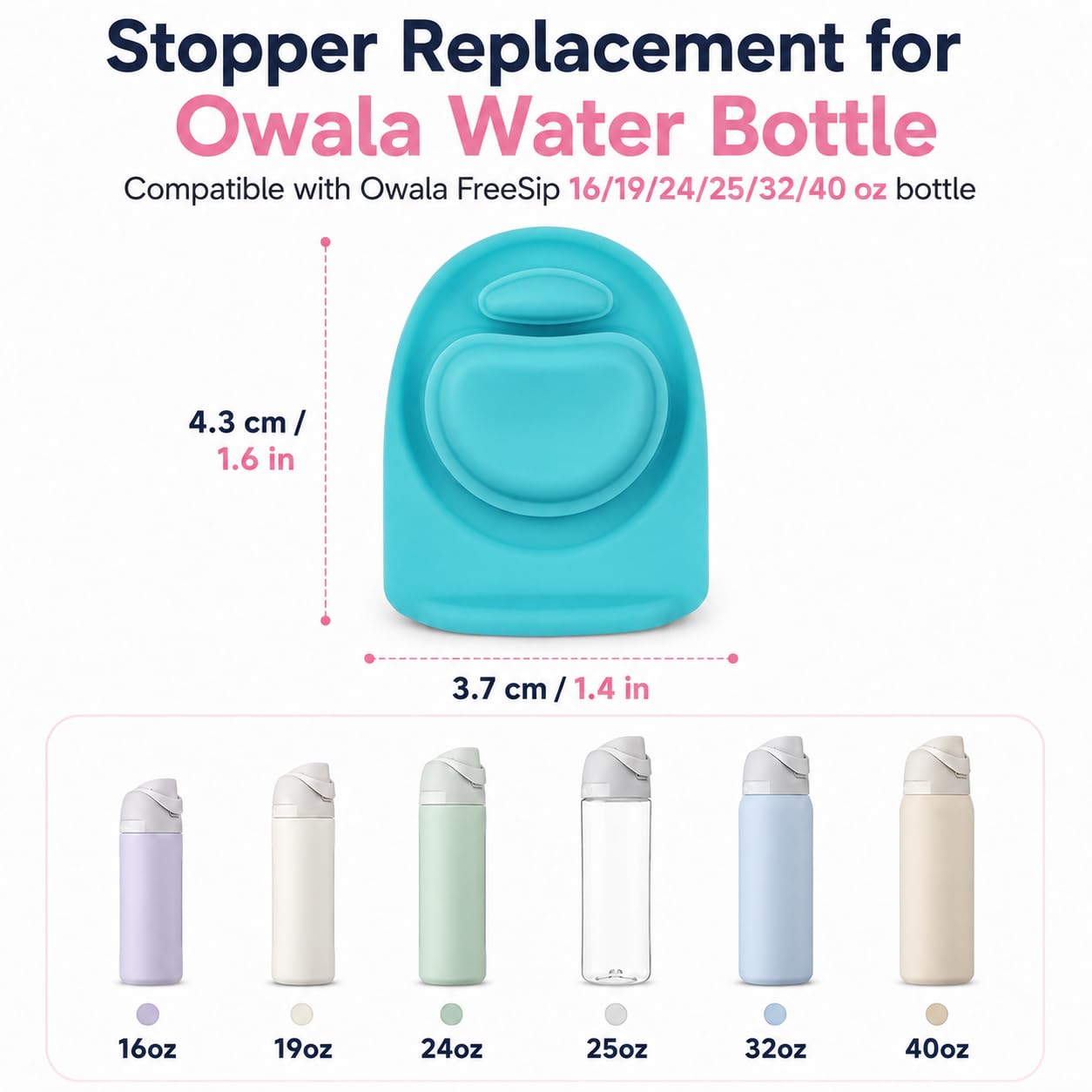 Joshey Rubber Seal Replacement Stopper for Owala FreeSip 24oz & 32oz Lids