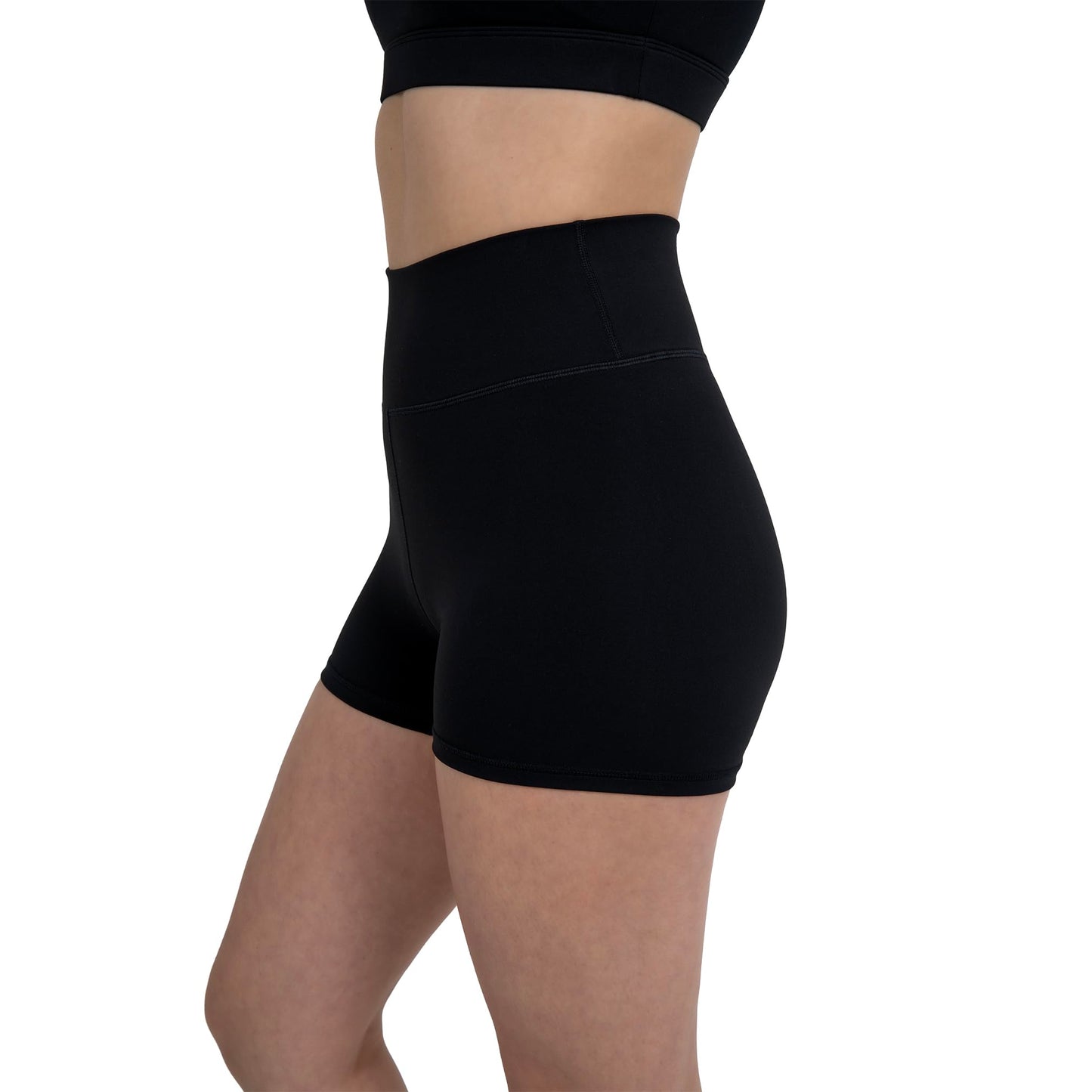 YITTY Active Women's UltraLuxe High Waist Biker Shorts – 3''/6'' Squat Proof, Tummy Control, Compression, Iconic Black, XL, 3"