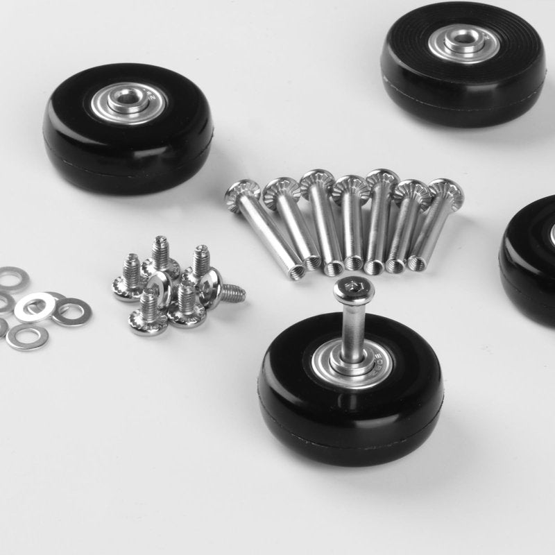 4 Pcs Luggage Replacement Kit, 50mm x 18mm Rubber Replacement Wheels, Luggage Suitcase Replacement Wheels Repair Kit for Suitcase Inline Skate Caster Board