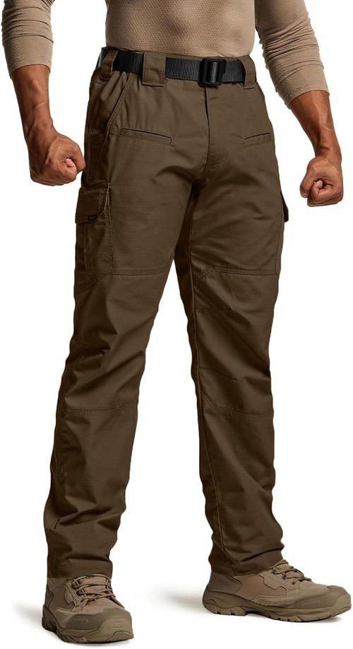 CQR Tactical Pants - Lightweight Water-Resistant Ripstop Cargo Pants for Work & Hiking | Men's Outdoor Apparel