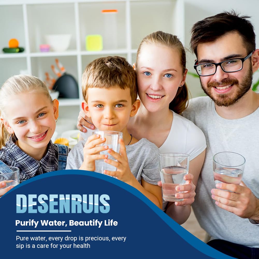 UKF8001 Replacement Compatible with Filter 4, EDR4RXD1, 4396395, UKF8001AXX, UKF8001AXX-200, UKF8001AXX-750, PURICLEAN II, Reduces 99% Chromium, Lead, PFOA and PFOS, 3 Pack, By DESENRUIS