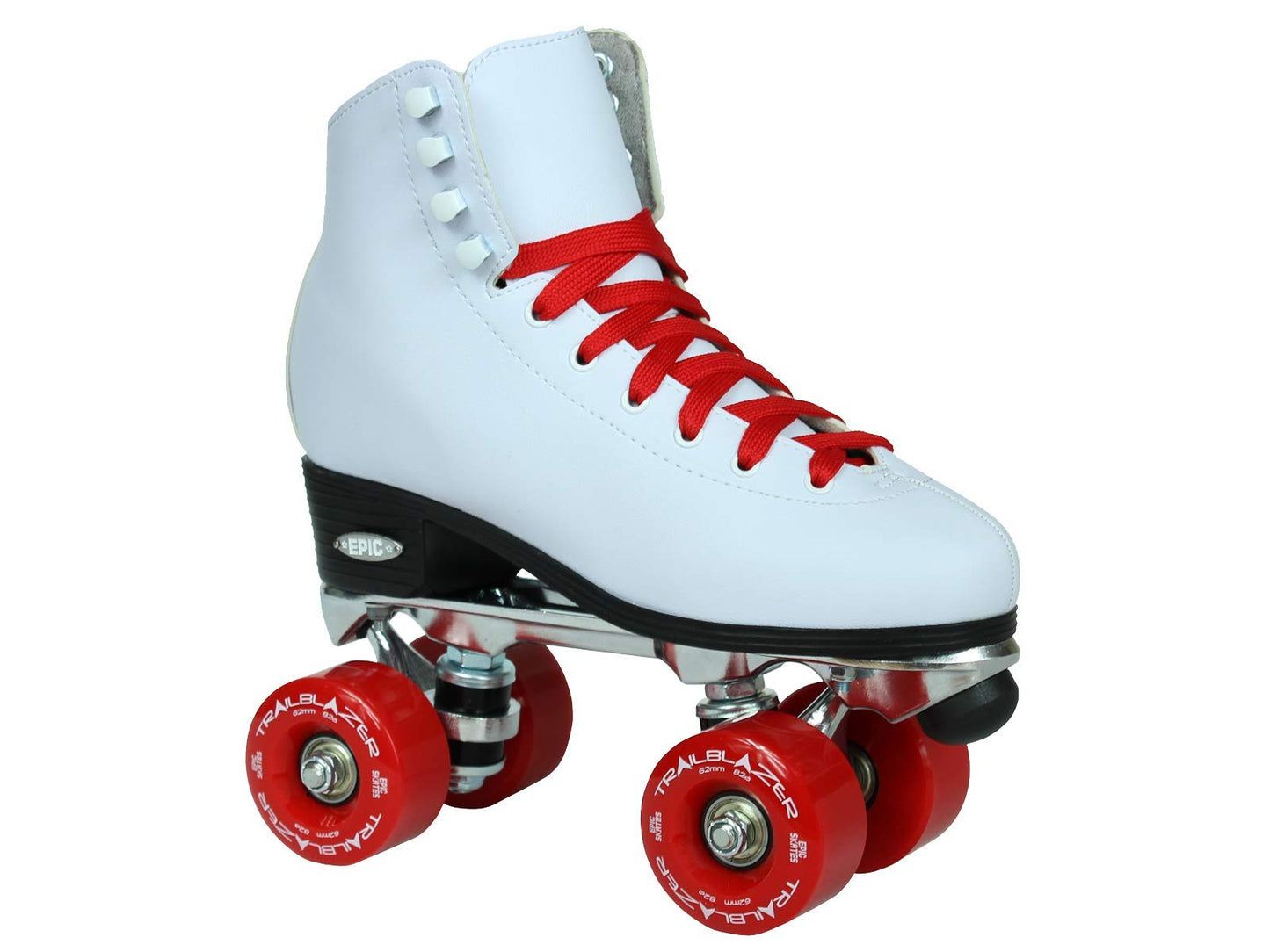 Epic Skates Classic White with Red Wheels Roller Skates ClassWhRed06