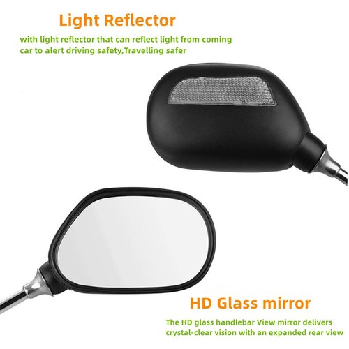 2pcs Bike Mirror Handlebar Mount 360° Adjustable, Wide Rear View Mirror Bicycle Mirrors for Handlebars with Scratch Resistant Glass,Large Wide Angl Bike Rear View Mirror for Motorcycle,Bike Accessory