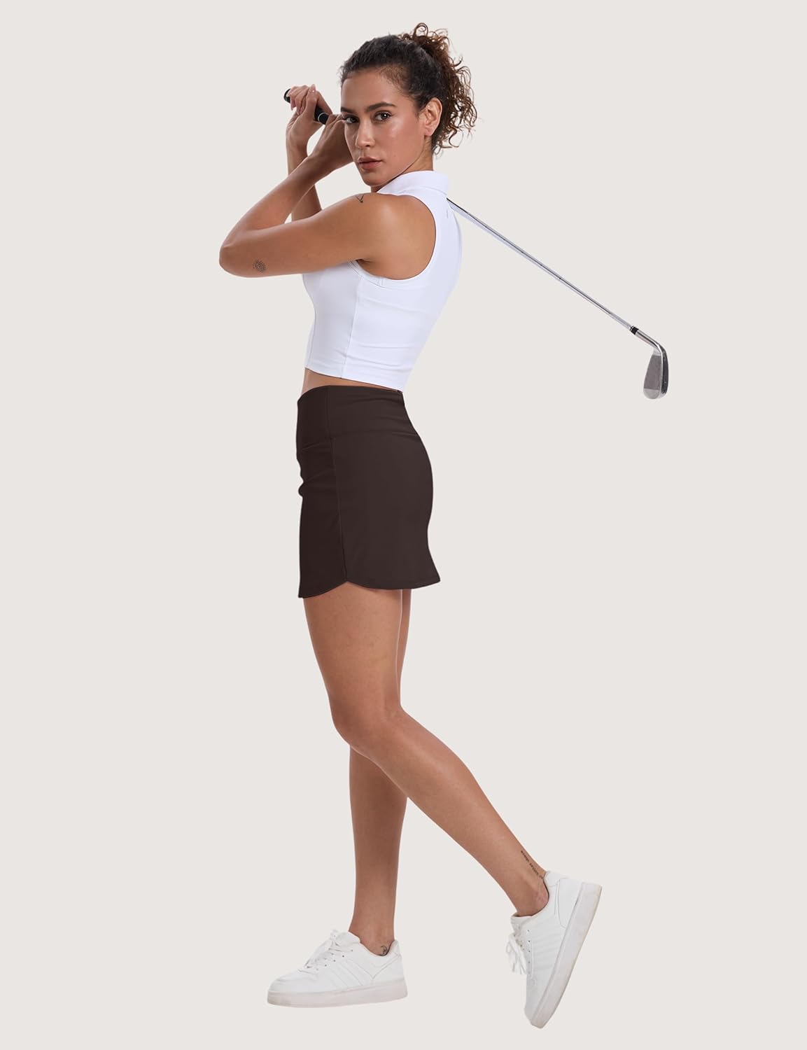 Skiennix Women's Golf Skirt - High Waisted Tennis Skorts with Shorts & Pockets for Athletic Workouts