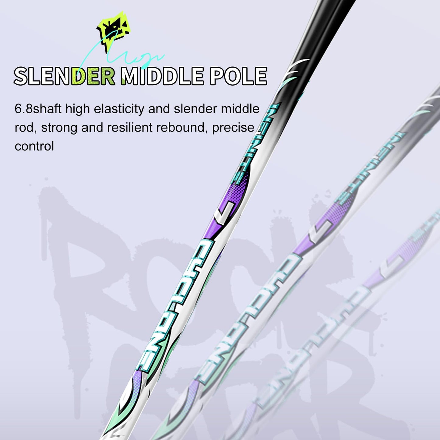 MBFISH Badminton Racket Set, Equipped with 1 Carbon Fiber Badminton Racket, 3 Shuttlecocks, 2 Replacement Grips, and 1 Badminton Bag - PHOT Series Perfect for Outdoor Sports 5U Sound Velocity 1P