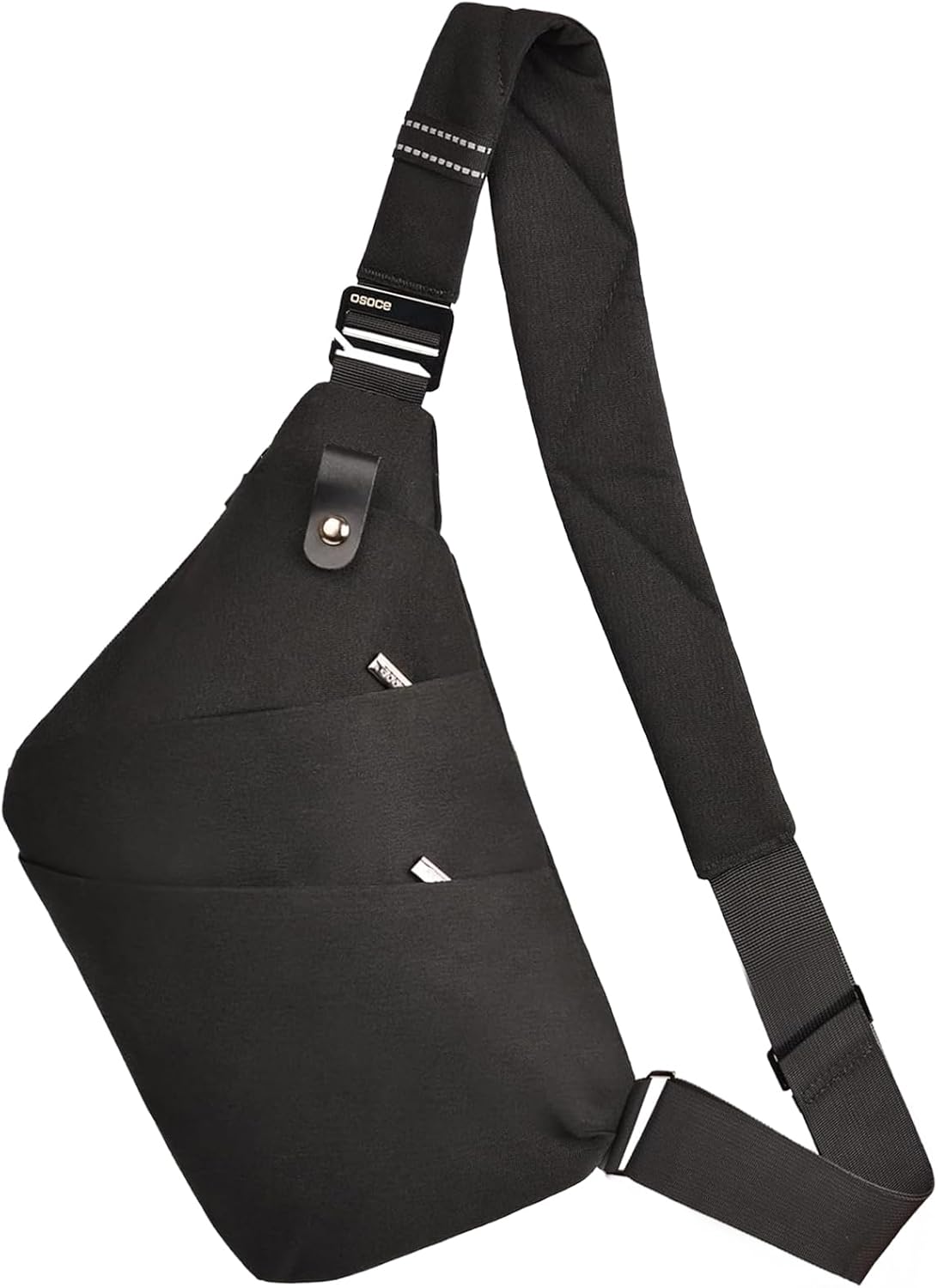 OSOCE Lightweight Sling Bag - Anti-Theft Crossbody for Men & Women | Casual Travel & Hiking | Black, Large