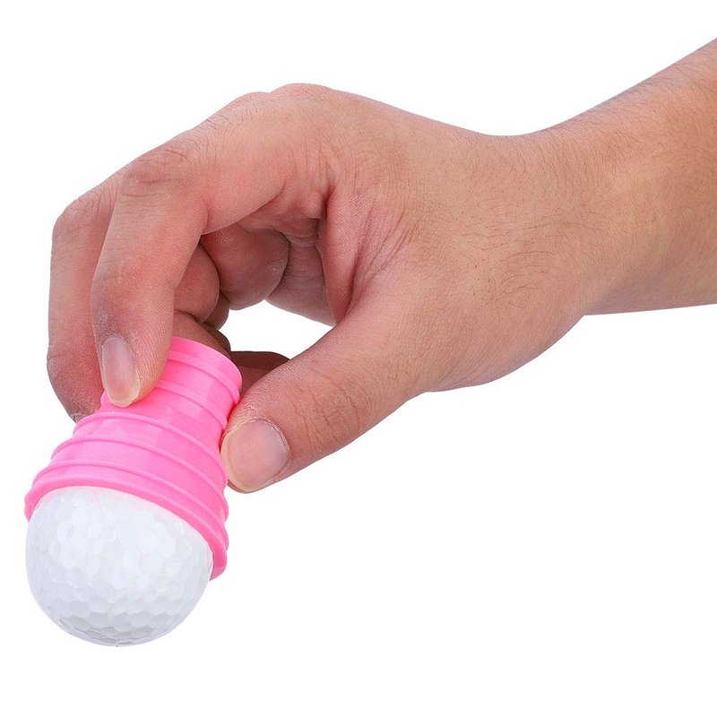 plplaaoo Golf Ball Pick Up Claw Grabber Retriever Premium Silicon Pink Golf Training Accessory for Golfers Lightweight Compact Size 4.8cm Pink