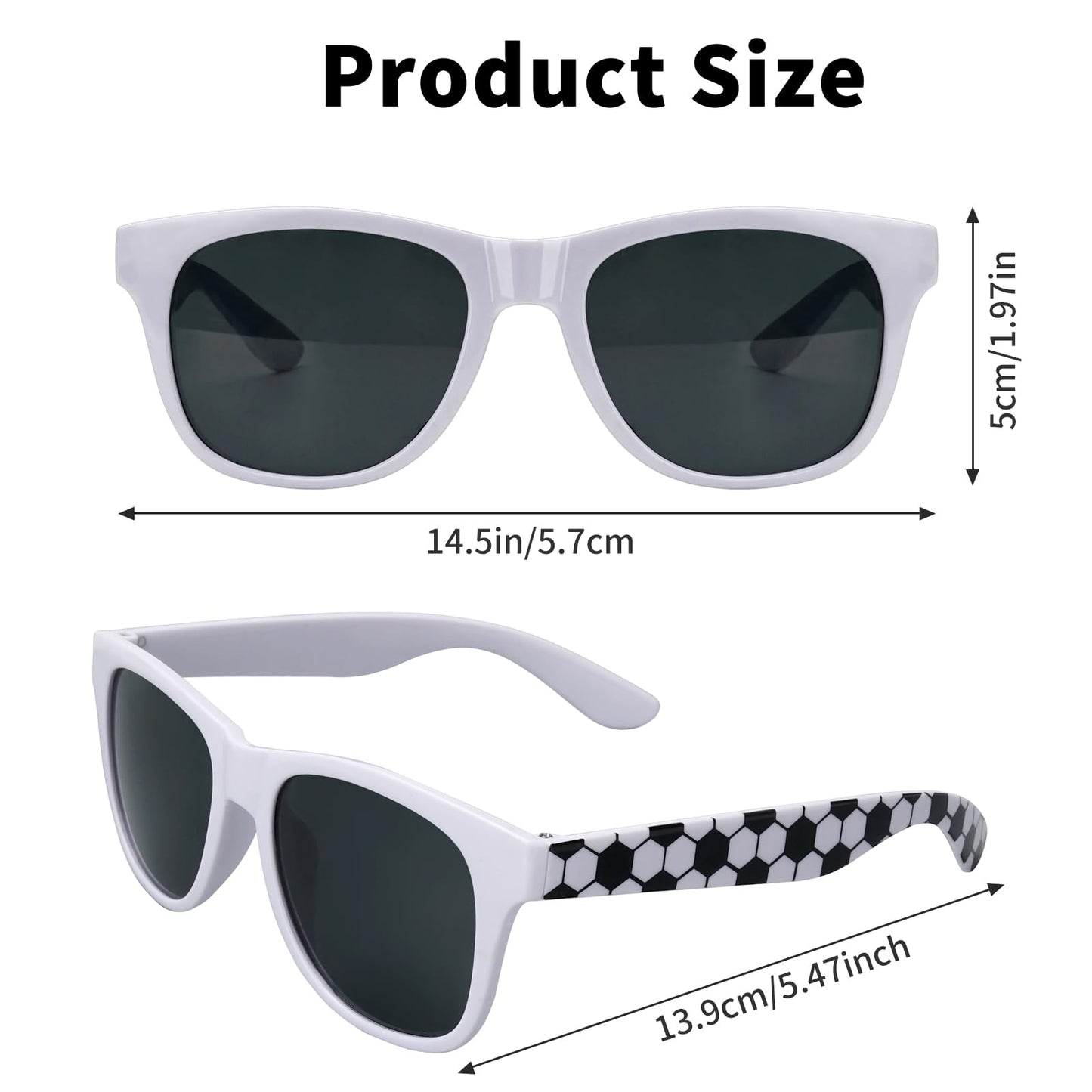 Wowang Soccer Sunglasses 12 Pack Football Themed Sunglasses Soccer Theme Party Decorations