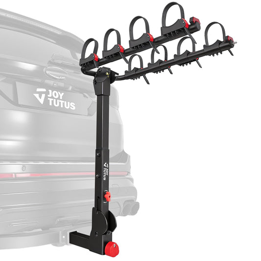 JOYTUTUS 2-3/4-Bike Hitch Bike Rack, 164 LBS Capacity Bike Carrier for Car, SUV, Truck, Easy Install & Anti-Theft Bike Rack Hitch for 2” Receiver, Smart Tilting & Fold Design