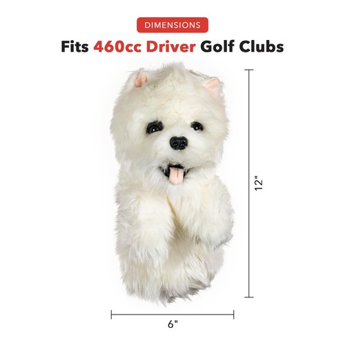 Daphne's Headcovers Westie Driver Headcover | Premium Driver Headcovers | Funny Golf Club Covers | Stylish Protection for Your Clubs | Men's Golf Gear | Driver Headcover for Men and Women